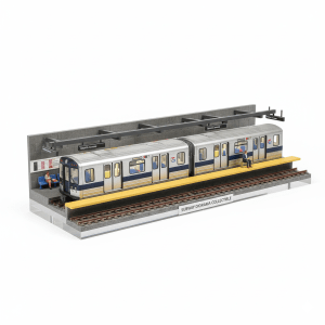 Detailed Subway Station Diorama