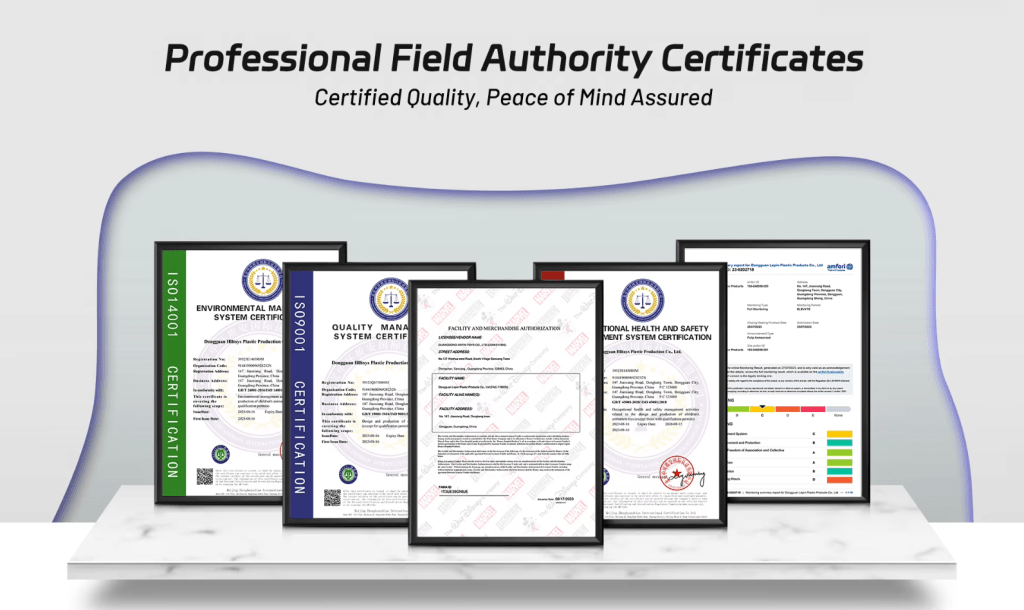 Certificates of Hll Toys
