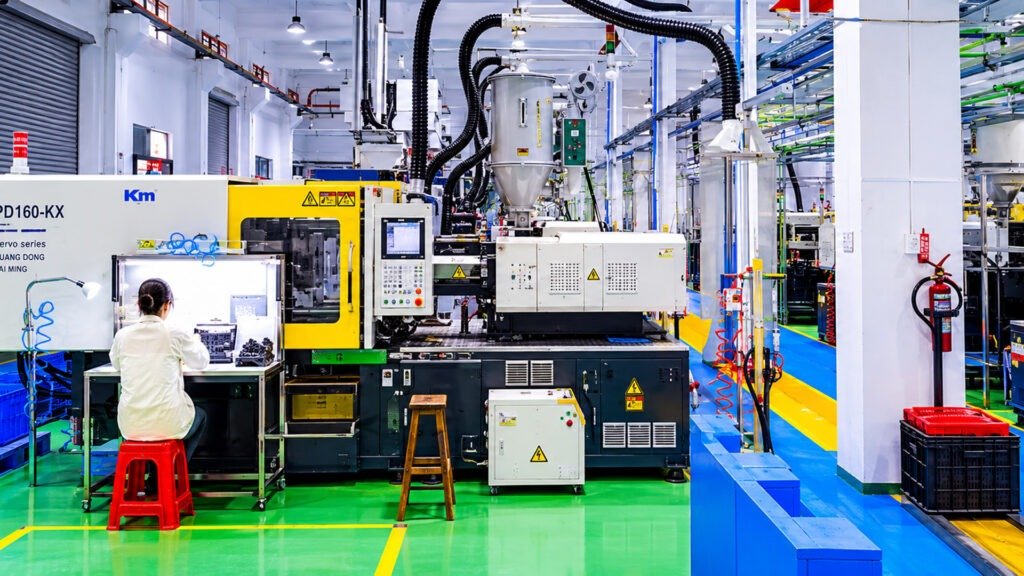 PVC toy manufacturer China production workshop with advanced manufacturing equipment